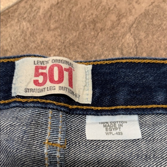 Levi's Dark Blue Straight Jeans - Picture 3 of 7